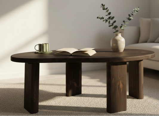 Asymmetriskt Soffbord i Gran