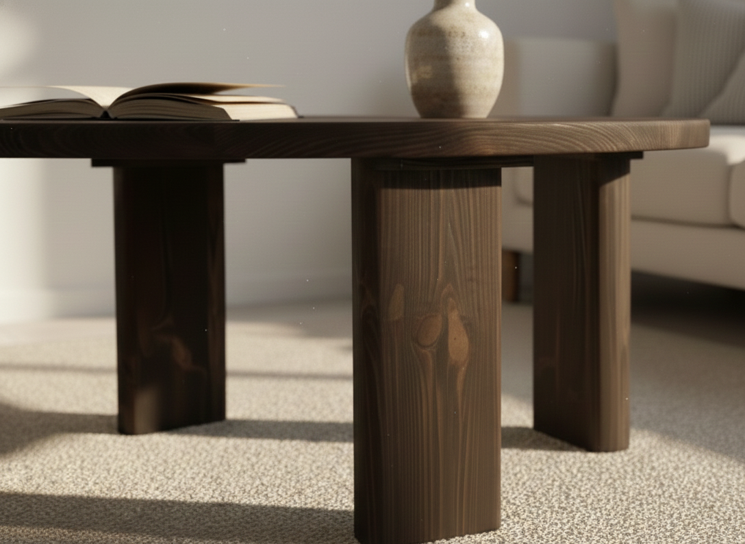 Asymmetriskt Soffbord i Gran