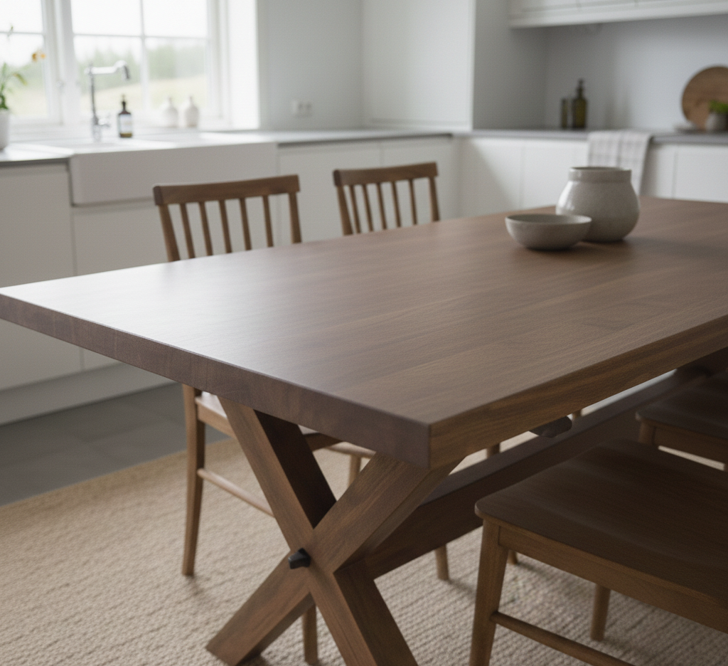 Matbord med Kryssben (6 personer)