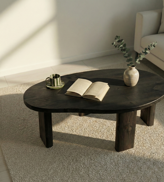 Asymmetriskt Soffbord i Gran