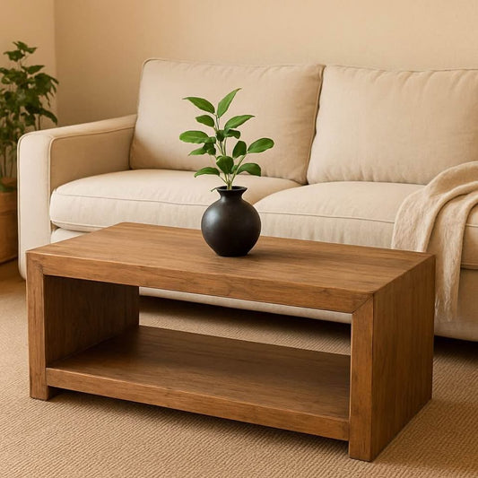 Soffbord med hyllplan